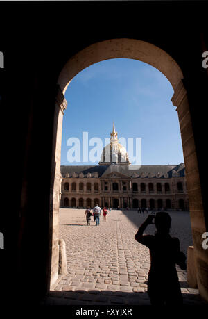 Landschaft von Les Invalides in Paris Stockfoto