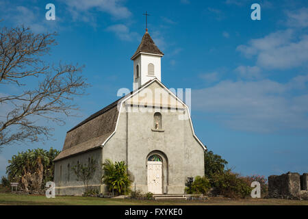 St.-Josephs Kirche in der Nähe von Kaupo auf der Süd-Ost-Seite des Maui, Hawaii Stockfoto