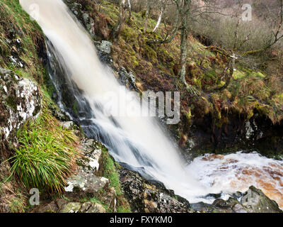 Linhope Auslauf Wasserfall im Tal Northumberland Nationalpark Englands Ingram Stockfoto