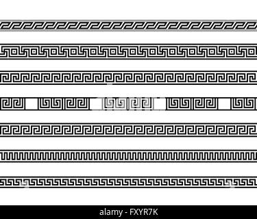 verschiedenen Mäander Ansient Element Muster Linie, Vektor-illustration Stock Vektor