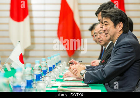 Premierminister von Japan Shinzō Abe Stockfoto