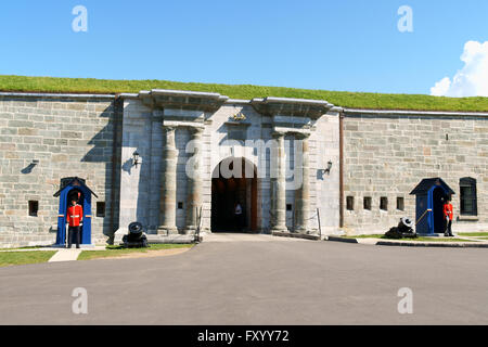 Quebec Stadt, Kanada - 15. August 2008: Die Citadelle von Quebec City war eine militärische Einrichtung und Residenz. Stockfoto