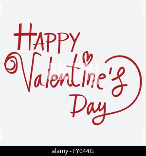 HAPPY VALENTINES DAY Schriftzug Hand handgefertigt Kalligraphie Vektor Stock Vektor