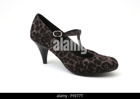 Leopard Druckmuster High Heel Schuh Stockfoto