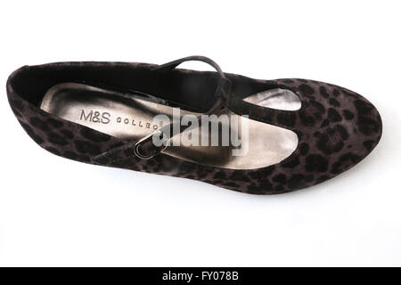 Leopard Druckmuster High Heel Schuh Stockfoto