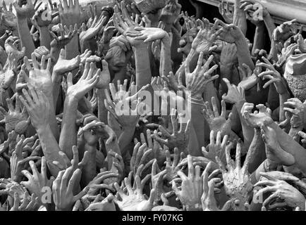 Wat Rong Khun "Tempel des weißen" von Chiang Rai Stockfoto