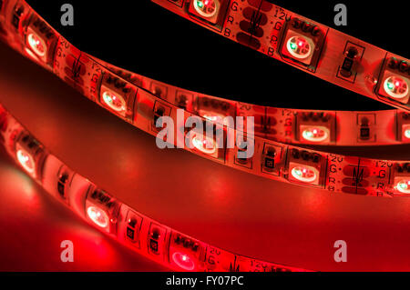 Rgb LED Lichtleiste hautnah Stockfoto