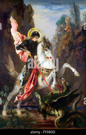 St. George und der Drache von Gustave Moreau, c.1889/1890 Stockfoto