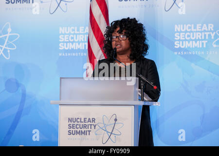 Bonnie Jenkins, uns Abteilung der staatlichen Koordinator für Programme zur Bedrohung, anlässlich der 2016 Nuclear Security Summit Stockfoto