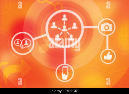 Illustration der social-Networking-Konzept Stockfoto