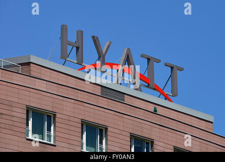 Hotel Hyatt, Marlene-Dientrich-Platz, Potsdamer Platz, Tiergarten, Mitte, Berlin, Deutschland Stockfoto