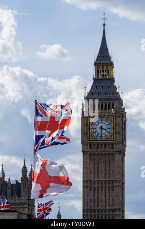 Big Ben am Palace of Westminster, London England Vereinigtes Königreich UK Stockfoto