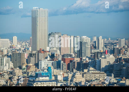 Luftaufnahme vom Hotel New Otani in Tokio City, Japan Stockfoto