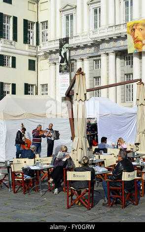 Piazza Matteotti Platz vor der Palazzo Ducale alte Stadt Genua Ligurien Italien Europa Stockfoto