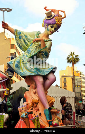 Ninot Figur in das Festival von den Fallas in Burriana-Spanien Stockfoto