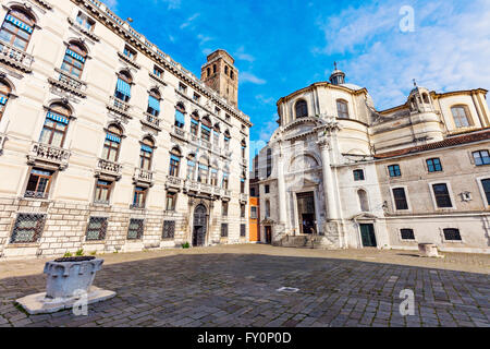 Campo San Geremia und SS Geremia e Lucia Kirche in Venedig Stockfoto