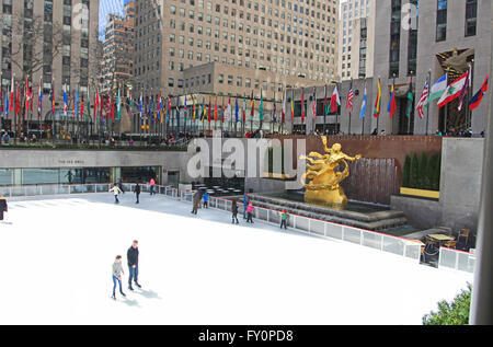 Das Rockefeller Center, Mitte Manhattan NYC Stockfoto