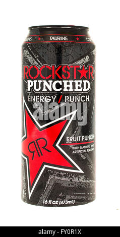 Winneconne, Wisconsin - 5. Juni 2015: kann der Rockstar Energy-Drink gestanzt Stockfoto