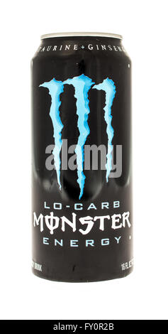 Winneconne, Wisconsin - 5. Juni 2015: kann der Monster-lo-Carb-Energy-Drink Stockfoto