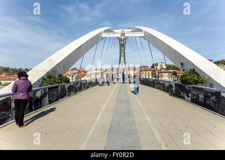 Neue Brücke in Plentzia. Baskisches Land, Spanien Stockfoto
