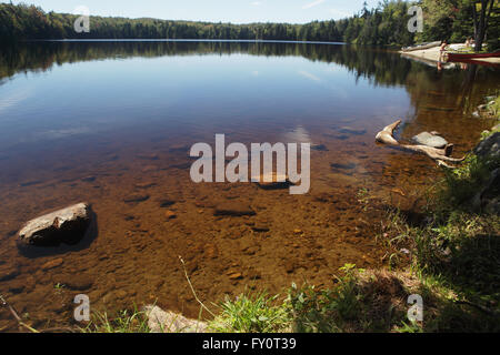 Adams Reservoir in Woodford State Park. Der Stausee befindet sich auf einem Plateau über die grünen Berge des südlichen Vermont Stockfoto