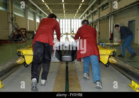 Universität von Mailand - Bovisa (Italien), Fachbereich Maschinenbau, Crash-Test-Labor Stockfoto