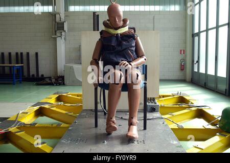 Universität von Mailand - Bovisa (Italien), Fachbereich Maschinenbau, Crash-Test-Labor Stockfoto