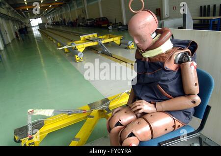 Universität von Mailand - Bovisa (Italien), Fachbereich Maschinenbau, Crash-Test-Labor Stockfoto