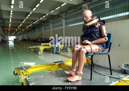 Universität von Mailand - Bovisa (Italien), Fachbereich Maschinenbau, Crash-Test-Labor Stockfoto