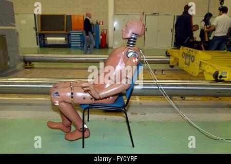 Universität von Mailand - Bovisa (Italien), Fachbereich Maschinenbau, Crash-Test-Labor Stockfoto