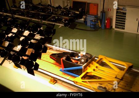 Universität von Mailand - Bovisa (Italien), Fachbereich Maschinenbau, Crash-Test-Labor Stockfoto