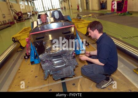 Universität von Mailand - Bovisa (Italien), Fachbereich Maschinenbau, Crash-Test-Labor Stockfoto