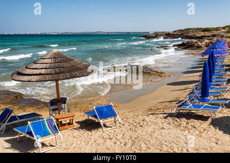 auf Salento die Punta della Suina Strand von Gallipoli, Apulien, Italien Stockfoto