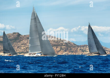 Gruppe-Yacht Regatta Segeln Stockfoto