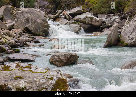 Sarca Flusses Val di Genova Italien Stockfoto