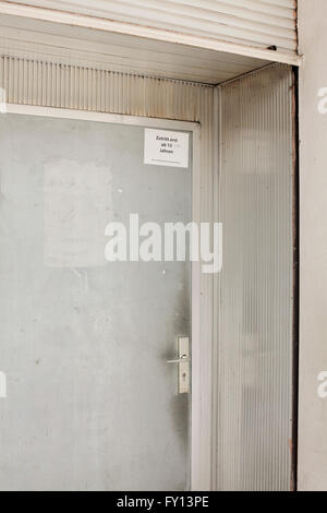 Nahaufnahme der geschlossenen Tür Stockfoto