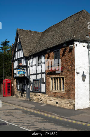 Das Kings Arms Pub, Prestbury, Gloucestershire, England, UK Stockfoto