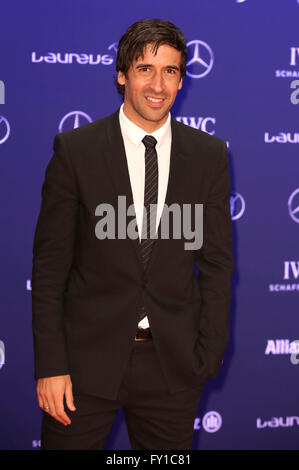 Berlin, Deutschland. 18. April 2016. Raul, die Teilnahme an der 17. Laureus World Sports Awards 2016 bei der Messe Berlin am 18. April 2016 in Berlin, Deutschland. © Dpa/Alamy Live-Nachrichten Stockfoto