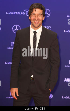 Berlin, Deutschland. 18. April 2016. Raul, die Teilnahme an der 17. Laureus World Sports Awards 2016 bei der Messe Berlin am 18. April 2016 in Berlin, Deutschland. © Dpa/Alamy Live-Nachrichten Stockfoto