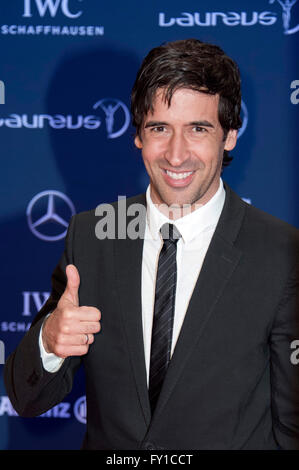 Berlin, Deutschland. 18. April 2016. Raul, die Teilnahme an der 17. Laureus World Sports Awards 2016 bei der Messe Berlin am 18. April 2016 in Berlin, Deutschland. © Dpa/Alamy Live-Nachrichten Stockfoto