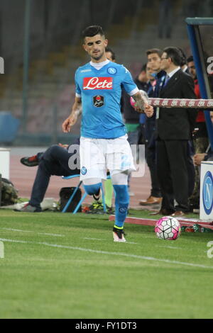 Elseid Hysaj (SSC Napoli) während Fußball-match zwischen SSC Napoli und Bologna im Stadio San Paolo in Neapel. Endergebnis Napoli schlägt Bologna 6-0. (Foto von Salvatore Esposito/Pacific Press) Stockfoto