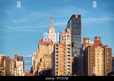 NEW YORK CITY, USA - 17. Juni 2015: In der Skyline der Wyndham New Yorker, einer der am meisten beliebte und stilvolle New York City heißen Stockfoto