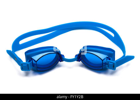Brille zum Schwimmen auf weißem Hintergrund Stockfoto