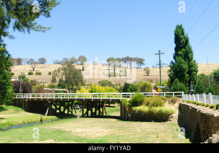 Erbe-Brücke über den Belubula River, Carcoar, New South Wales, Australien Stockfoto