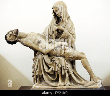 Anonyme deutscher Meister. Pieta. Skulptur. 15. Jahrhundert. Die Eremitage. Sankt Petersburg. Russland. Stockfoto