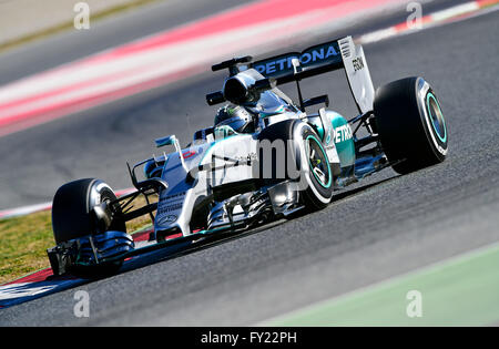 GER, Nico Rosberg, Formel1, Mercedes-Benz AMG Petronas F1 Team W06 testen läuft, Circuit de Catalunya, Barcelona, Spanien Stockfoto