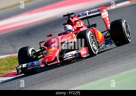 GER, Sebastian Vettel, Formel1, Scuderia Ferrari SF15-T test läuft, Circuit de Catalunya, Barcelona, Spanien Stockfoto