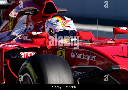 GER, Sebastian Vettel, Formel1, Scuderia Ferrari SF15-T test läuft, Circuit de Catalunya, Barcelona, Spanien Stockfoto