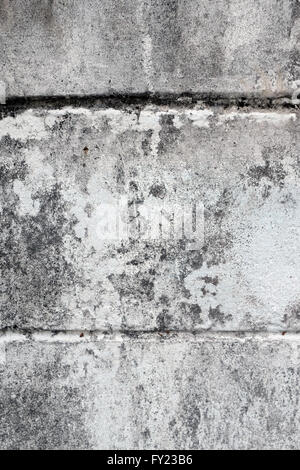 Schmutzige Wand Stapel Ziegel weiss Stockfoto