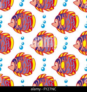 Muster mit Fischen Stock Vektor